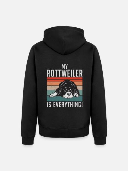 Rottweiler Gifts - Unisex Premium Organic Zip Hoodie - black