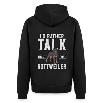 Cadeaux Rottweiler - Veste à capuche bio Premium Unisexe - noir - Dos - Nico (187cm)