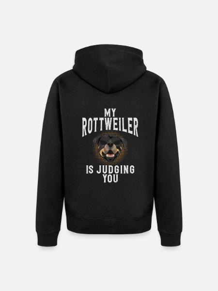 Rottweiler Gifts - Unisex Premium Organic Zip Hoodie - black