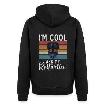 Cadeaux Rottweiler - Veste à capuche bio Premium Unisexe - noir - Dos - Nico (187cm)