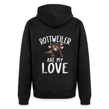 Cadeaux Rottweiler - Veste à capuche bio Premium Unisexe - noir - Dos - Nico (187cm)