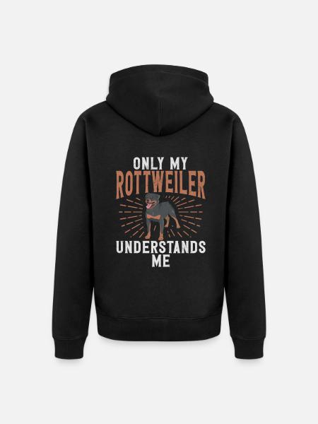 Rottweiler Gifts - Unisex Premium Organic Zip Hoodie - black