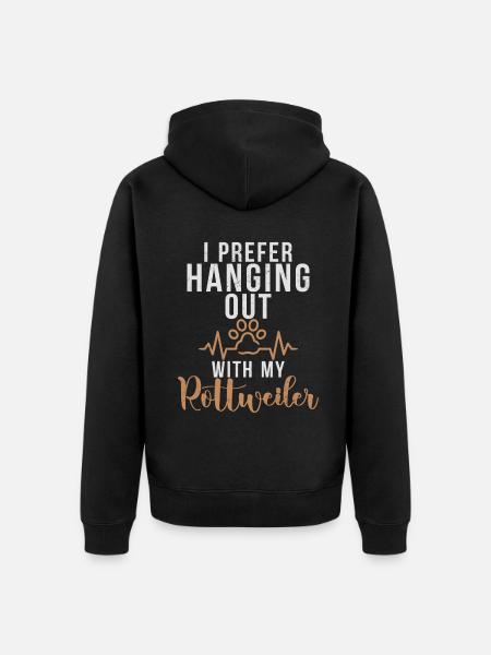 Rottweiler Gifts - Unisex Premium Organic Zip Hoodie - black