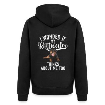 Cadeaux Rottweiler - Veste à capuche bio Premium Unisexe - noir - Dos - Nico (187cm)