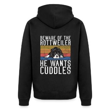 Cadeaux Rottweiler - Veste à capuche bio Premium Unisexe - noir - Dos - Nico (187cm)