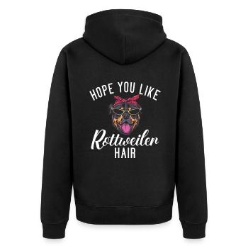 Cadeaux Rottweiler - Veste à capuche bio Premium Unisexe - noir - Dos - Nico (187cm)