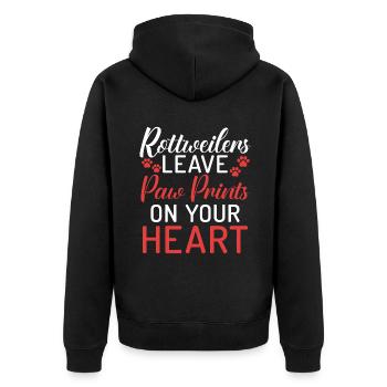 Cadeaux Rottweiler - Veste à capuche bio Premium Unisexe - noir - Dos - Nico (187cm)