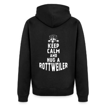 Cadeaux Rottweiler - Veste à capuche bio Premium Unisexe - noir - Dos - Nico (187cm)