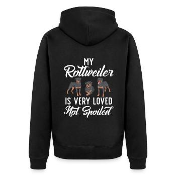 Cadeaux Rottweiler - Veste à capuche bio Premium Unisexe - noir - Dos - Nico (187cm)