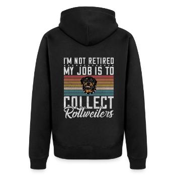 Rottweiler Gifts - Unisex Premium Bio Zip Hoodie - Schwarz - Hinten - Nico (187cm)