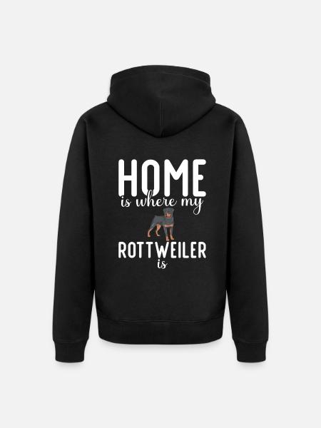 Rottweiler Gifts - Unisex Premium Organic Zip Hoodie - black