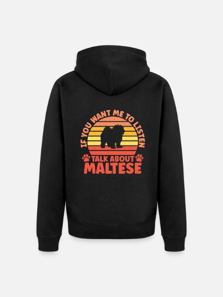 Cadeaux de propriétaire maltais - Veste à capuche bio Premium Unisexe - noir