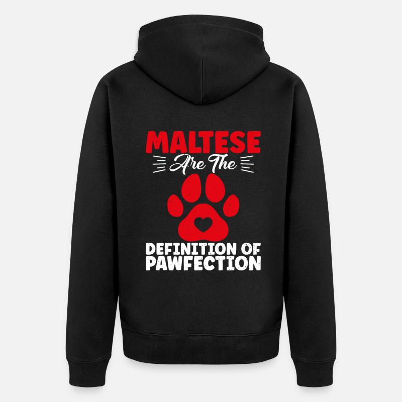 Cadeaux de propriétaire maltais - Veste à capuche bio Premium Unisexe - noir