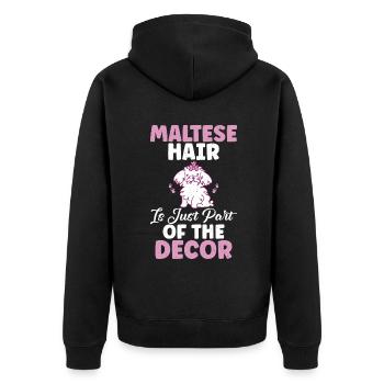 Cadeaux de propriétaire maltais - Veste à capuche bio Premium Unisexe - noir - Dos - Nico (187cm)