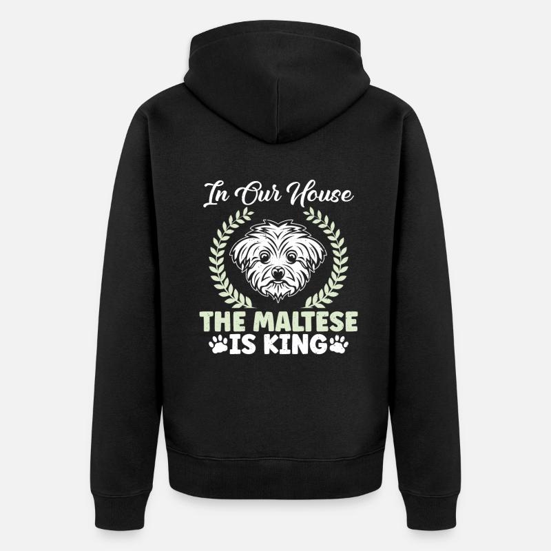 Cadeaux de propriétaire maltais - Veste à capuche bio Premium Unisexe - noir