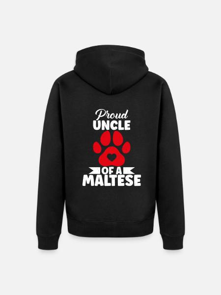 Maltese Owner Gifts - Unisex Premium Organic Zip Hoodie - black