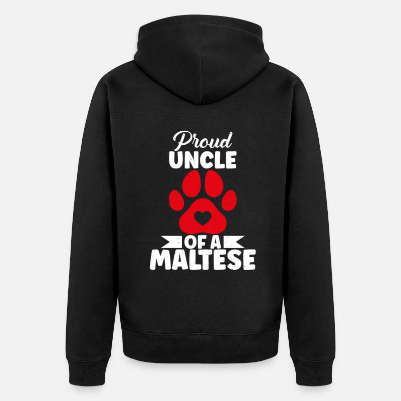 Cadeaux de propriétaire maltais - Veste à capuche bio Premium Unisexe - noir