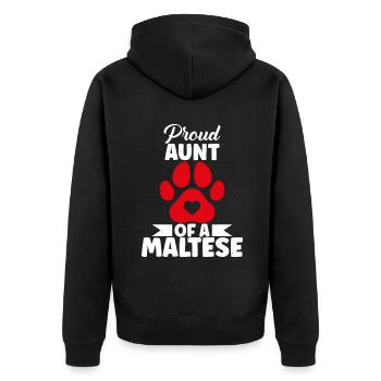 Cadeaux de propriétaire maltais - Veste à capuche bio Premium Unisexe - noir - Dos - Nico (187cm)