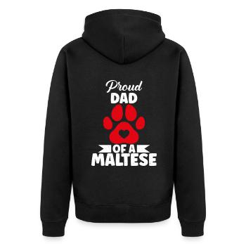 Cadeaux de propriétaire maltais - Veste à capuche bio Premium Unisexe - noir - Dos - Nico (187cm)