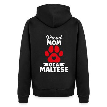 Cadeaux de propriétaire maltais - Veste à capuche bio Premium Unisexe - noir - Dos - Nico (187cm)