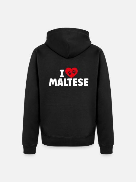 Maltese Owner Gifts - Unisex Premium Organic Zip Hoodie - black
