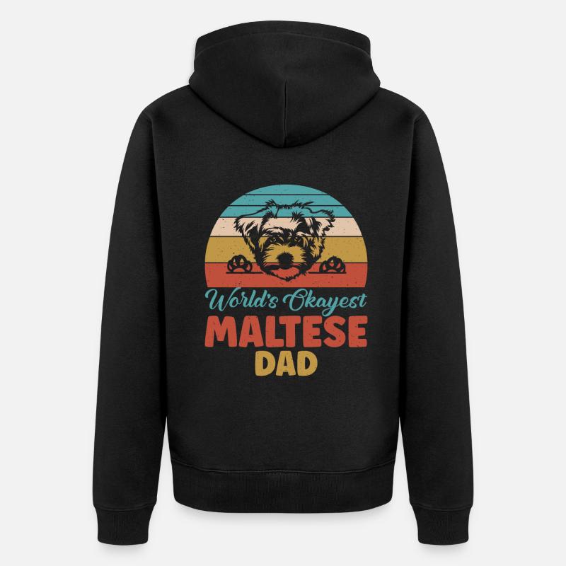 Cadeaux de propriétaire maltais - Veste à capuche bio Premium Unisexe - noir
