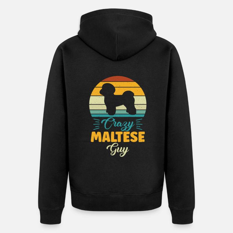 Cadeaux de propriétaire maltais - Veste à capuche bio Premium Unisexe - noir