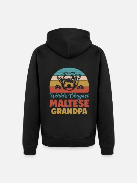 Maltese Owner Gifts - Unisex Premium Organic Zip Hoodie - black