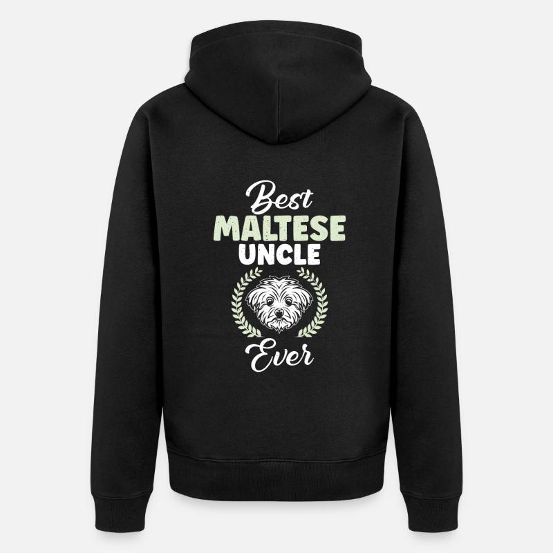 Cadeaux de propriétaire maltais - Veste à capuche bio Premium Unisexe - noir