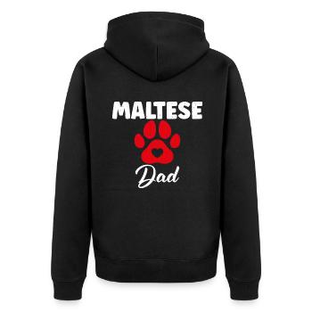 Cadeaux de propriétaire maltais - Veste à capuche bio Premium Unisexe - noir - Dos - Nico (187cm)