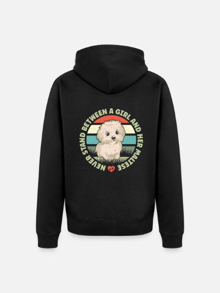Maltese Owner Gifts - Unisex Premium Organic Zip Hoodie - black
