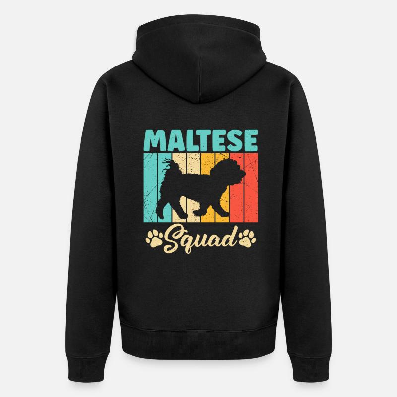 Cadeaux de propriétaire maltais - Veste à capuche bio Premium Unisexe - noir