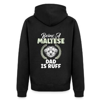 Cadeaux de propriétaire maltais - Veste à capuche bio Premium Unisexe - noir - Dos - Nico (187cm)
