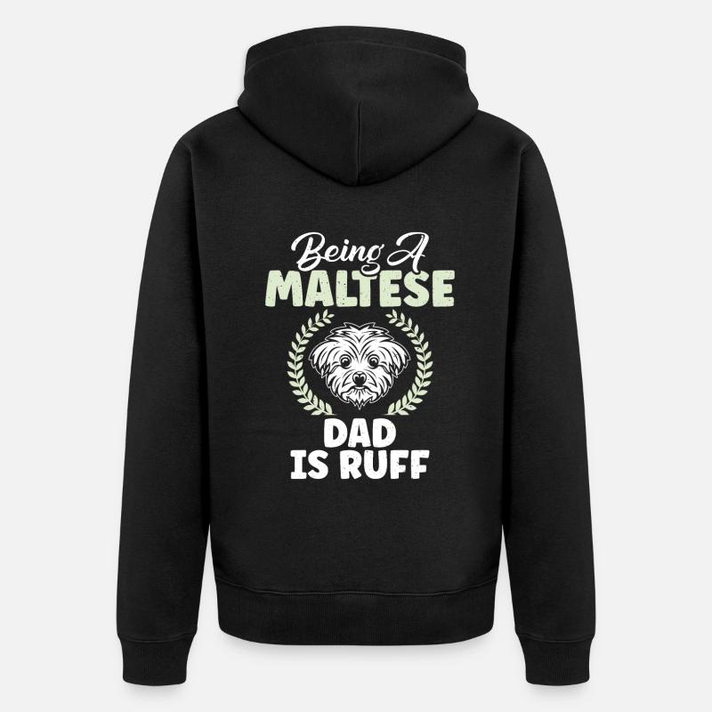 Cadeaux de propriétaire maltais - Veste à capuche bio Premium Unisexe - noir