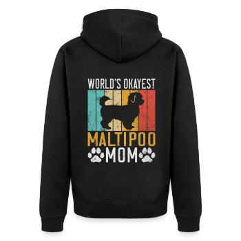 Cadeaux Maltipoo - Veste à capuche bio Premium Unisexe - noir - Dos - Nico (187cm)