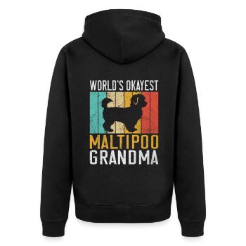 Cadeaux Maltipoo - Veste à capuche bio Premium Unisexe - noir - Dos - Nico (187cm)