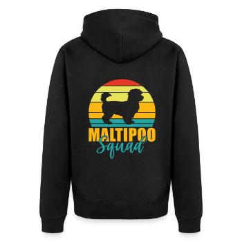 Cadeaux Maltipoo - Veste à capuche bio Premium Unisexe - noir - Dos - Nico (187cm)