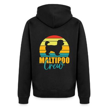 Cadeaux Maltipoo - Veste à capuche bio Premium Unisexe - noir - Dos - Nico (187cm)