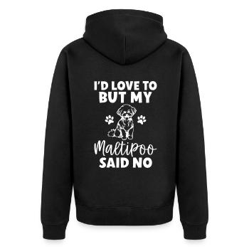 Cadeaux Maltipoo - Veste à capuche bio Premium Unisexe - noir - Dos - Nico (187cm)