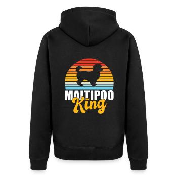 Cadeaux Maltipoo - Veste à capuche bio Premium Unisexe - noir - Dos - Nico (187cm)