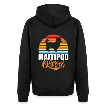Cadeaux Maltipoo - Veste à capuche bio Premium Unisexe - noir - Dos - Nico (187cm)