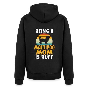 Cadeaux Maltipoo - Veste à capuche bio Premium Unisexe - noir - Dos - Nico (187cm)