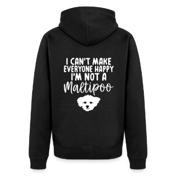 Cadeaux Maltipoo - Veste à capuche bio Premium Unisexe - noir - Dos - Nico (187cm)