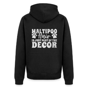 Cadeaux Maltipoo - Veste à capuche bio Premium Unisexe - noir - Dos - Nico (187cm)