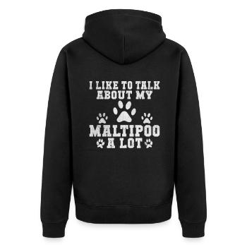 Cadeaux Maltipoo - Veste à capuche bio Premium Unisexe - noir - Dos - Nico (187cm)