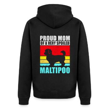 Cadeaux Maltipoo - Veste à capuche bio Premium Unisexe - noir - Dos - Nico (187cm)