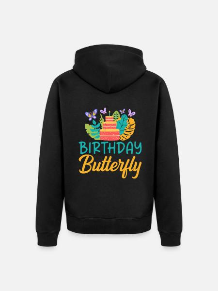 Butterfly Lover Gifts - Unisex Premium Organic Zip Hoodie - black