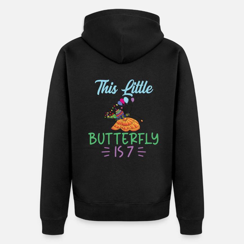 Cadeaux d’amant de papillons - Veste à capuche bio Premium Unisexe - noir