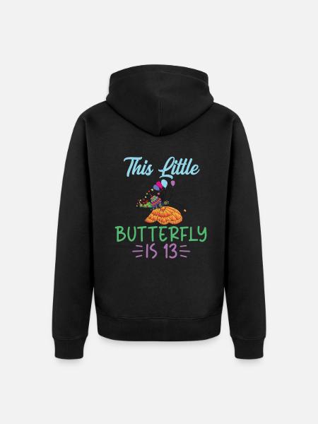 Butterfly Lover Gifts - Unisex Premium Organic Zip Hoodie - black