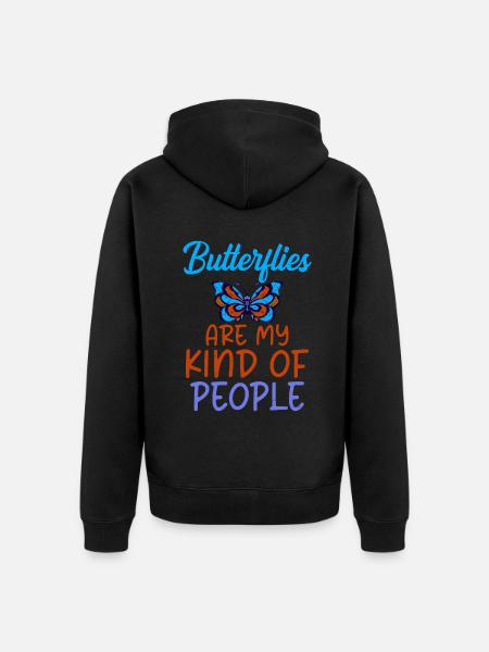 Butterfly Lover Gifts - Unisex Premium Organic Zip Hoodie - black